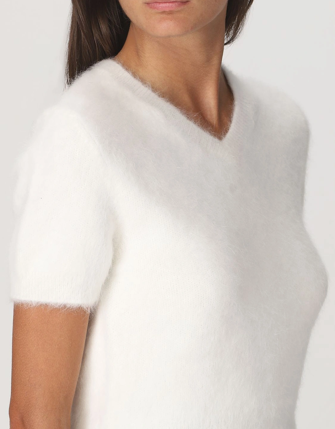 Short Sleeve Mohair Pullover