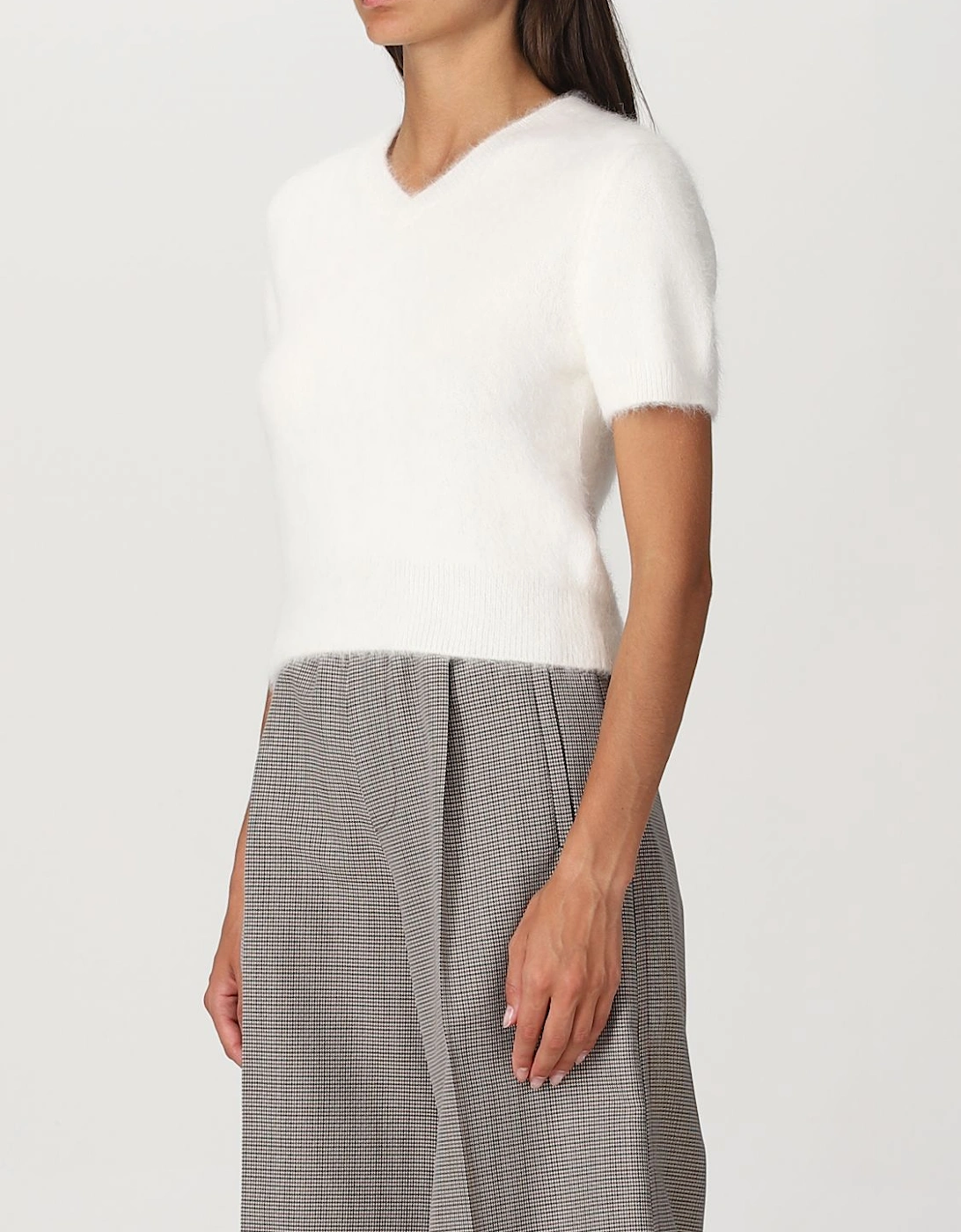 Short Sleeve Mohair Pullover
