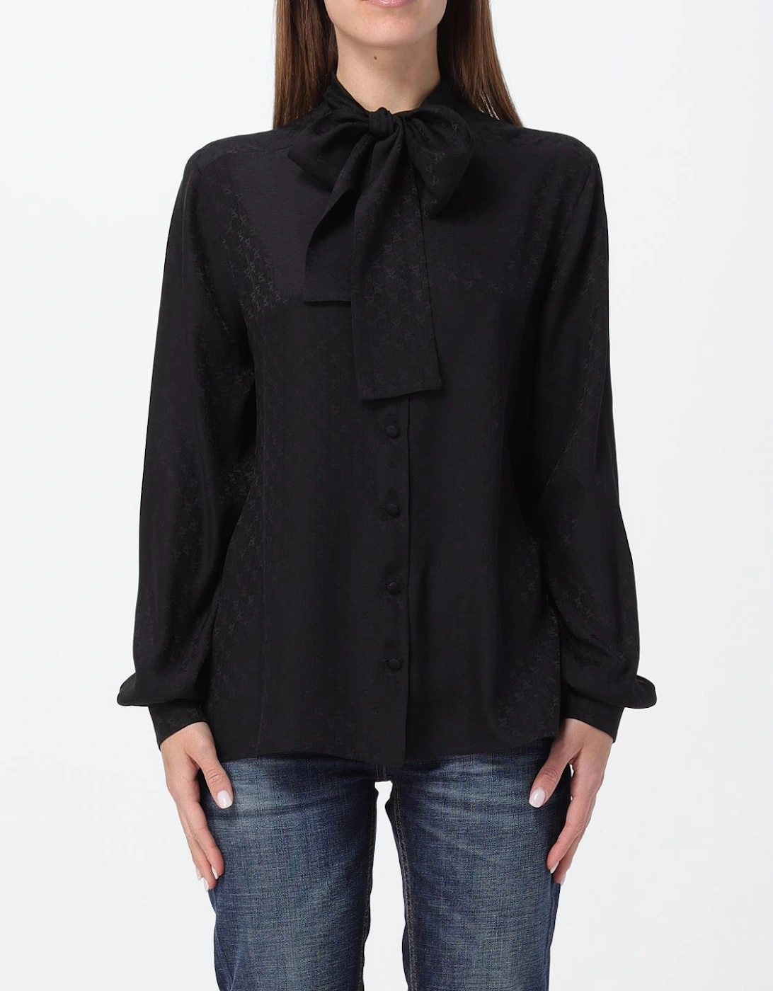 Silk Bow Tie Blouse Long Sleeves, 6 of 5