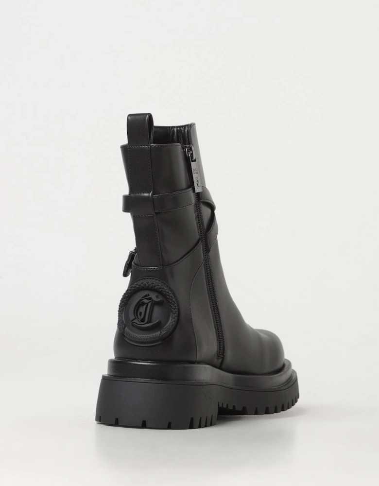 Leather Ankle Boots Buckle Detail