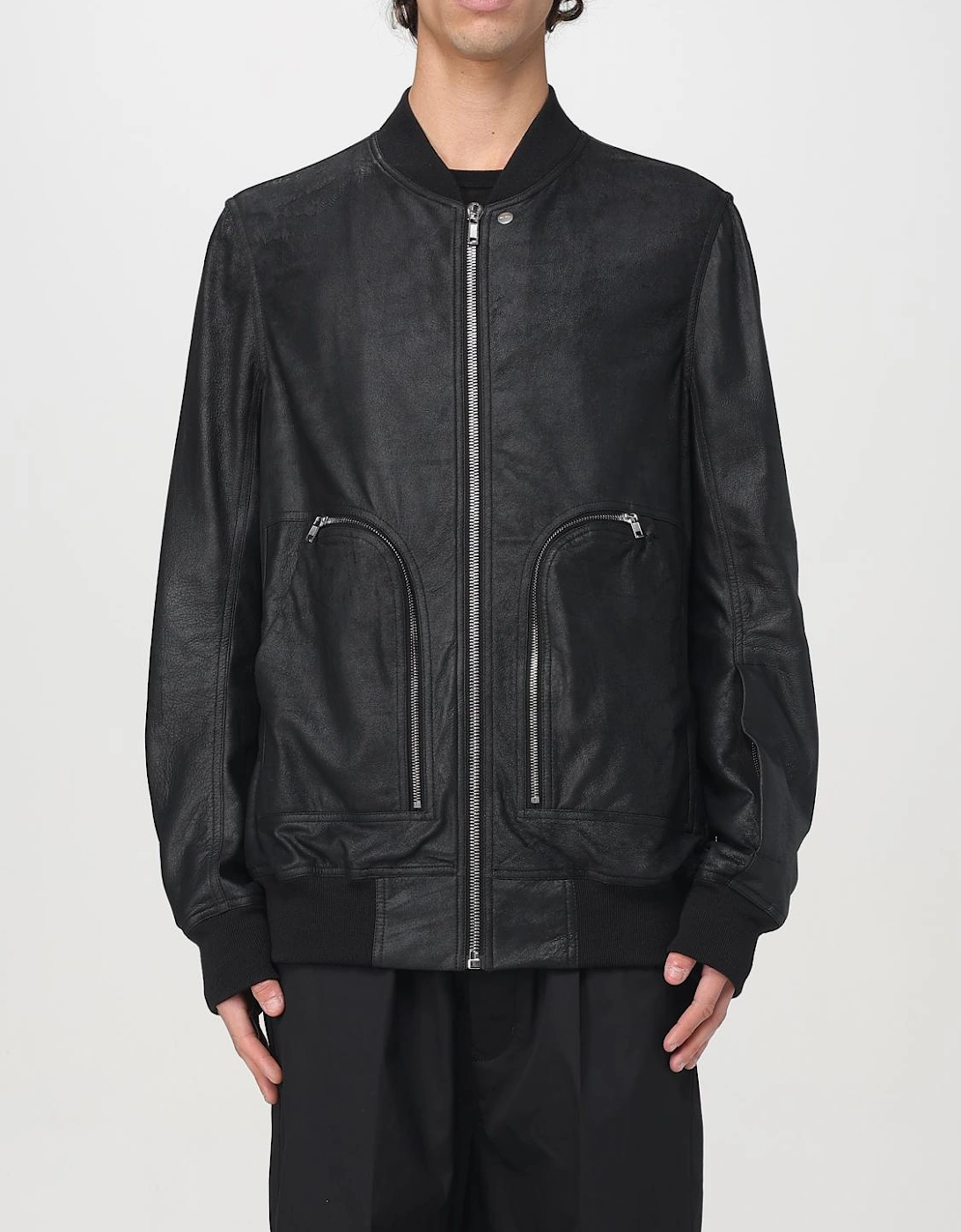 Leather Bomber Jacket with Pockets, 6 of 5