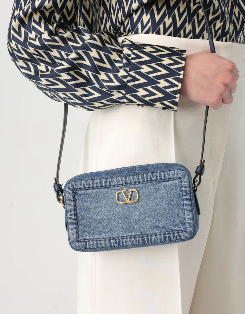 Roman Stud Denim Crossbody