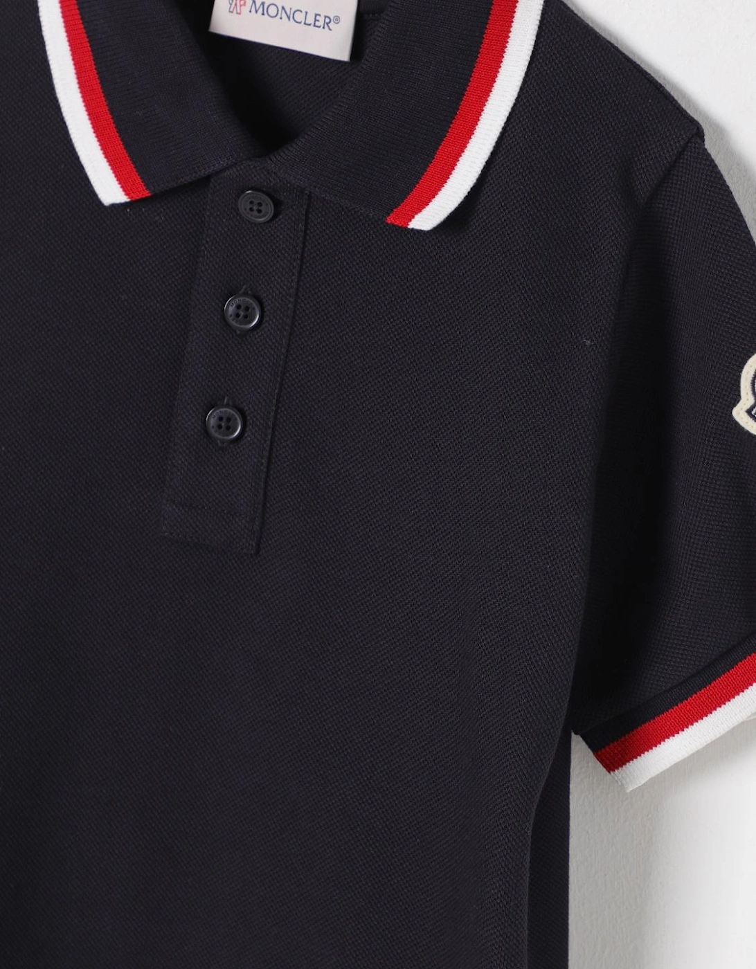 Kids Polo Shirt with Tricolor Trim