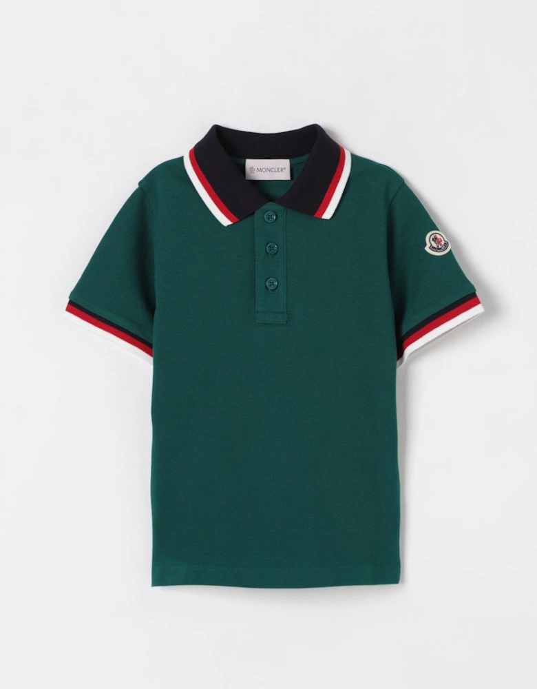 Kids Polo Shirt with Tricolor Trim