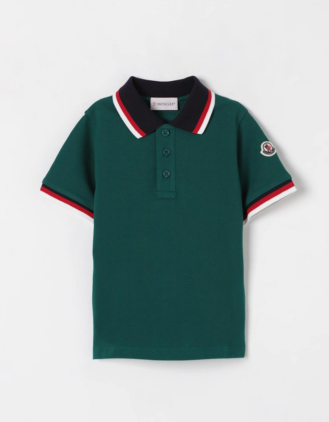 Kids Polo Shirt with Tricolor Trim