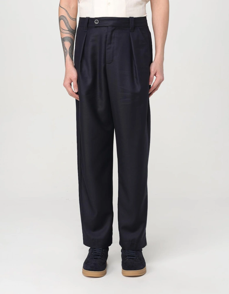 Pleated Trousers Regular Fit Wool