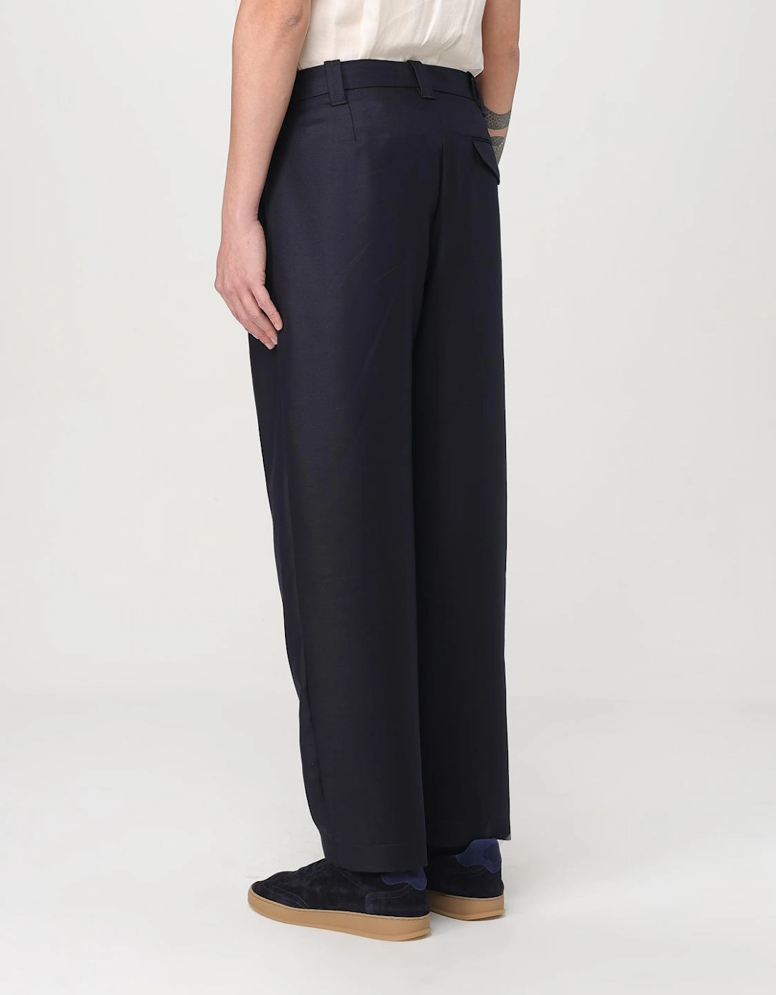 Pleated Trousers Regular Fit Wool