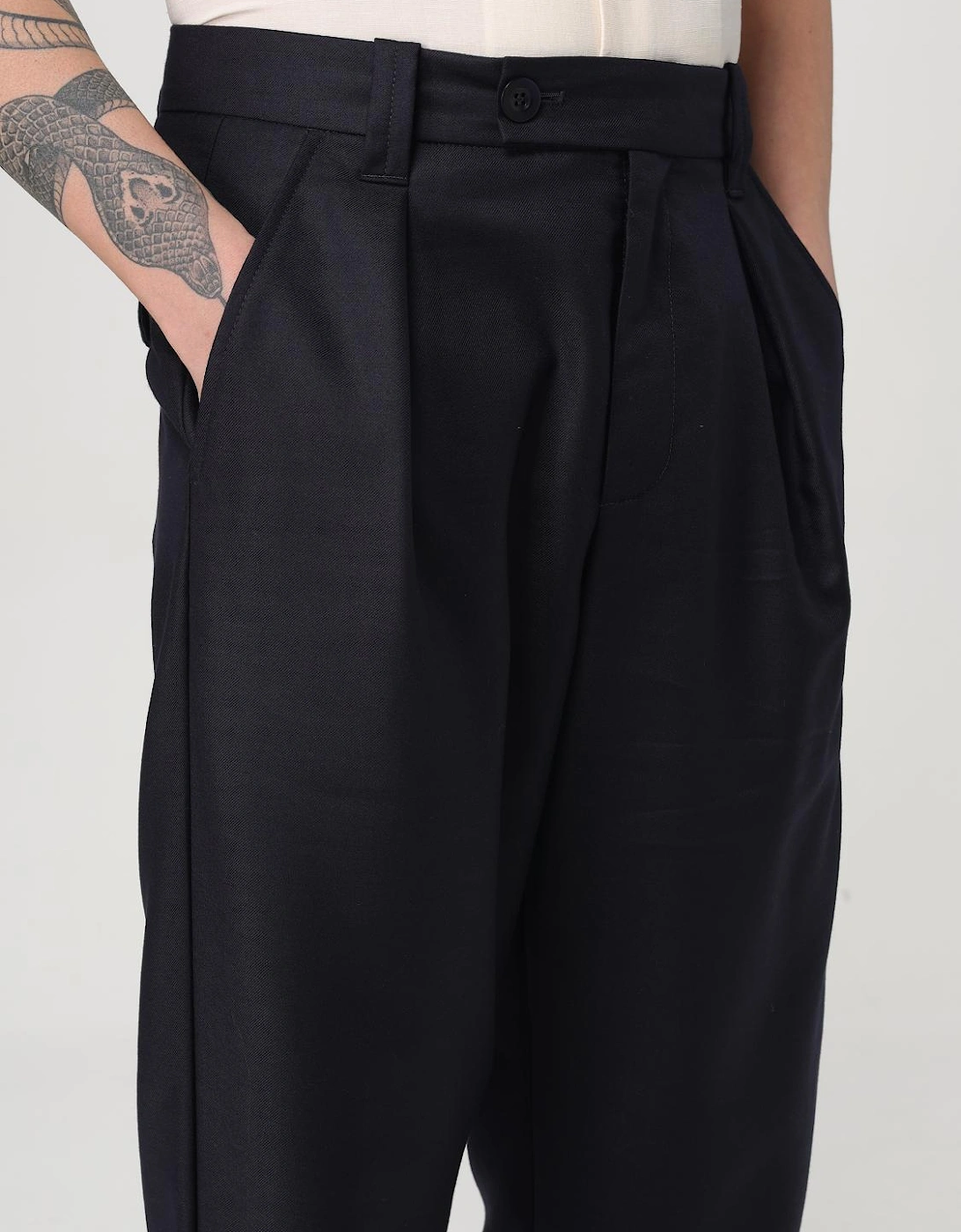 Pleated Trousers Regular Fit Wool