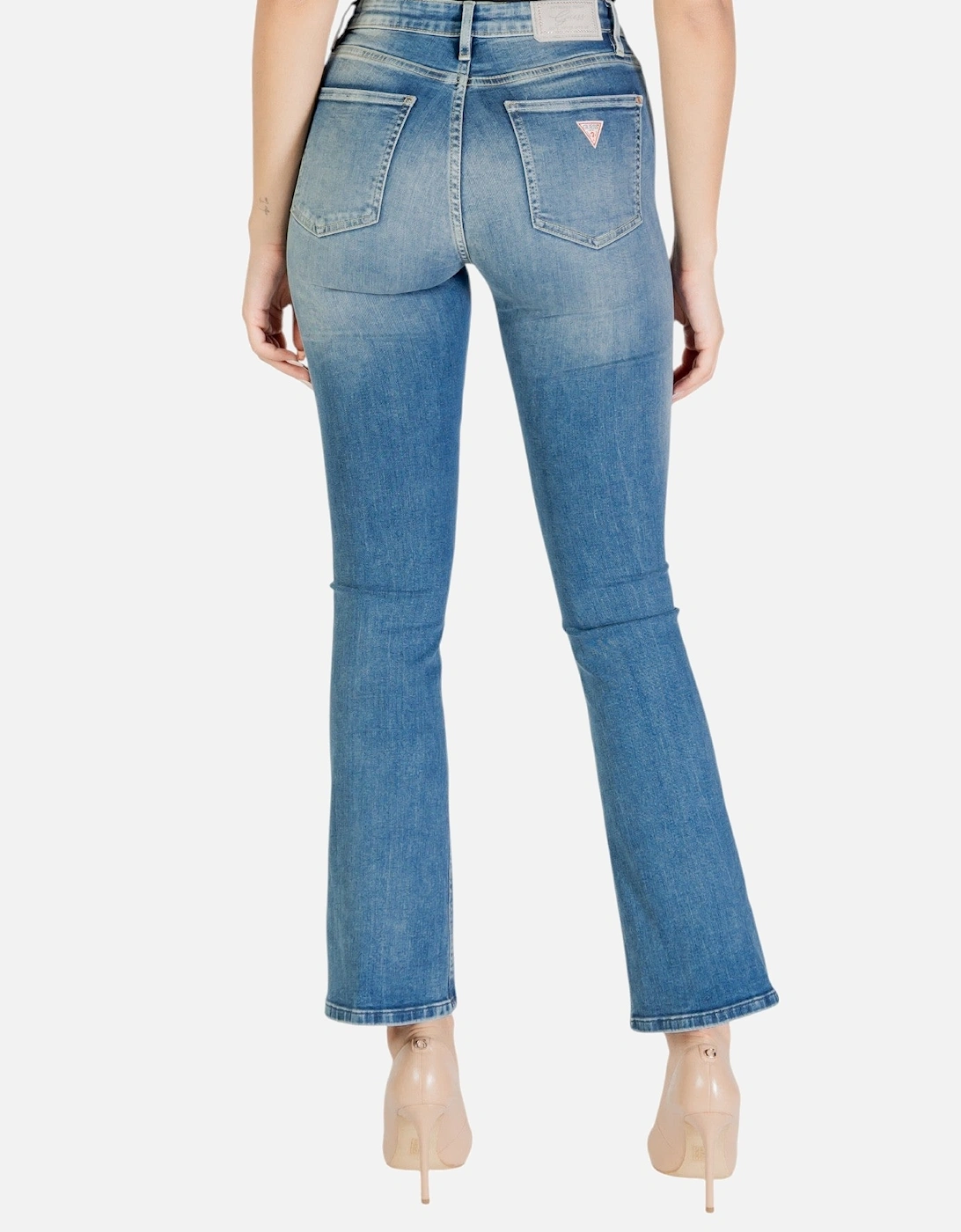 Zip and Button Light Wash Denim Jeans