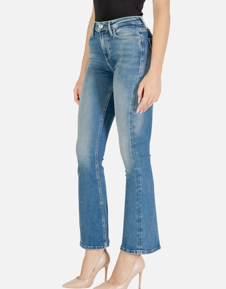 Zip and Button Light Wash Denim Jeans