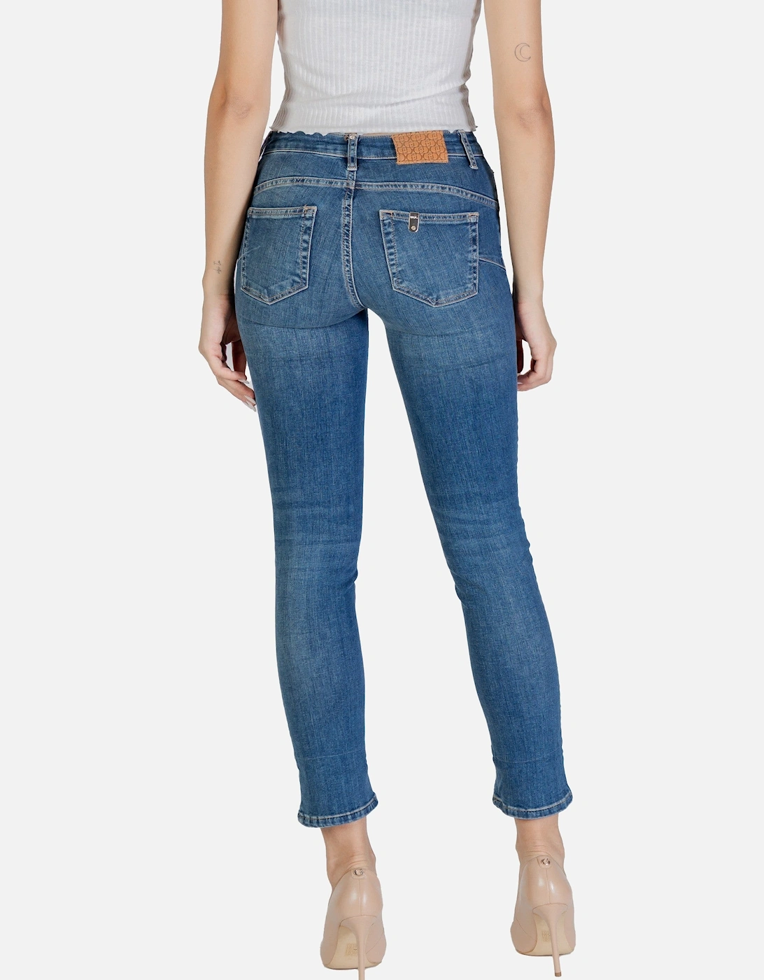 Zip and Button Front Pocket Jeans