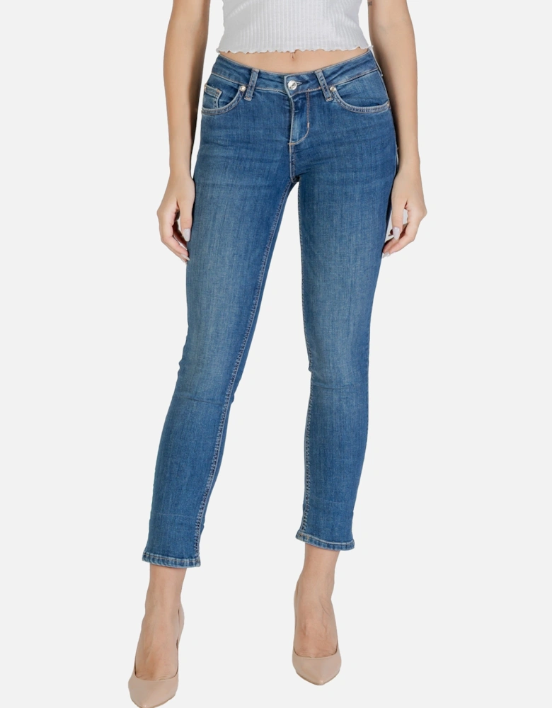 Zip and Button Front Pocket Jeans