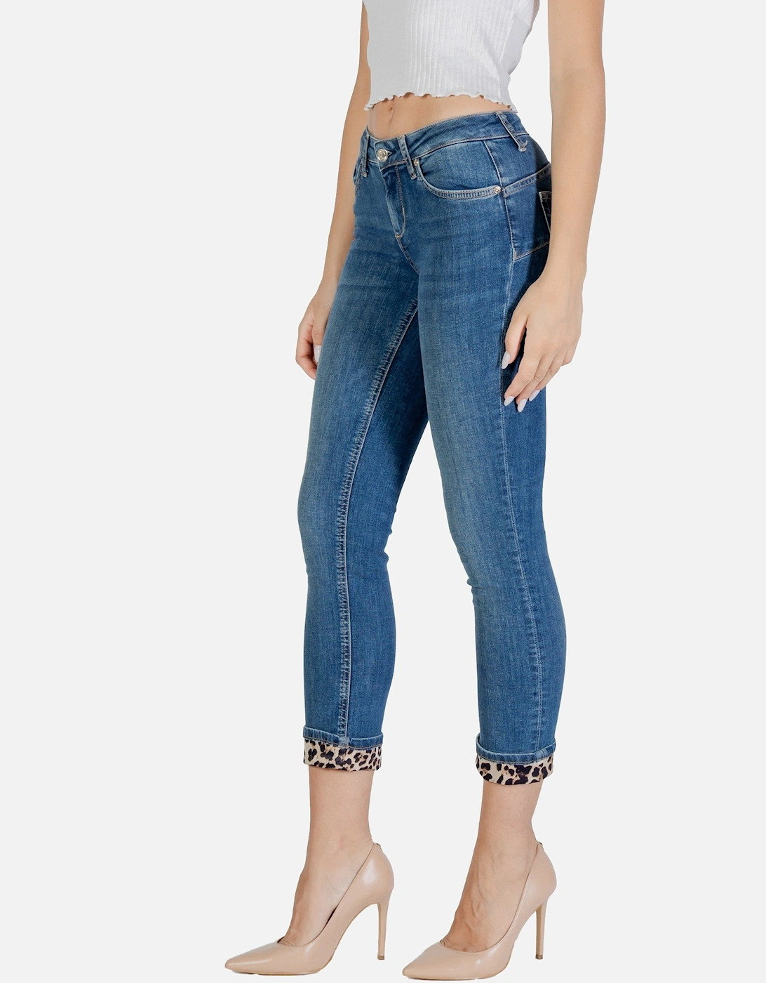 Zip and Button Front Pocket Jeans