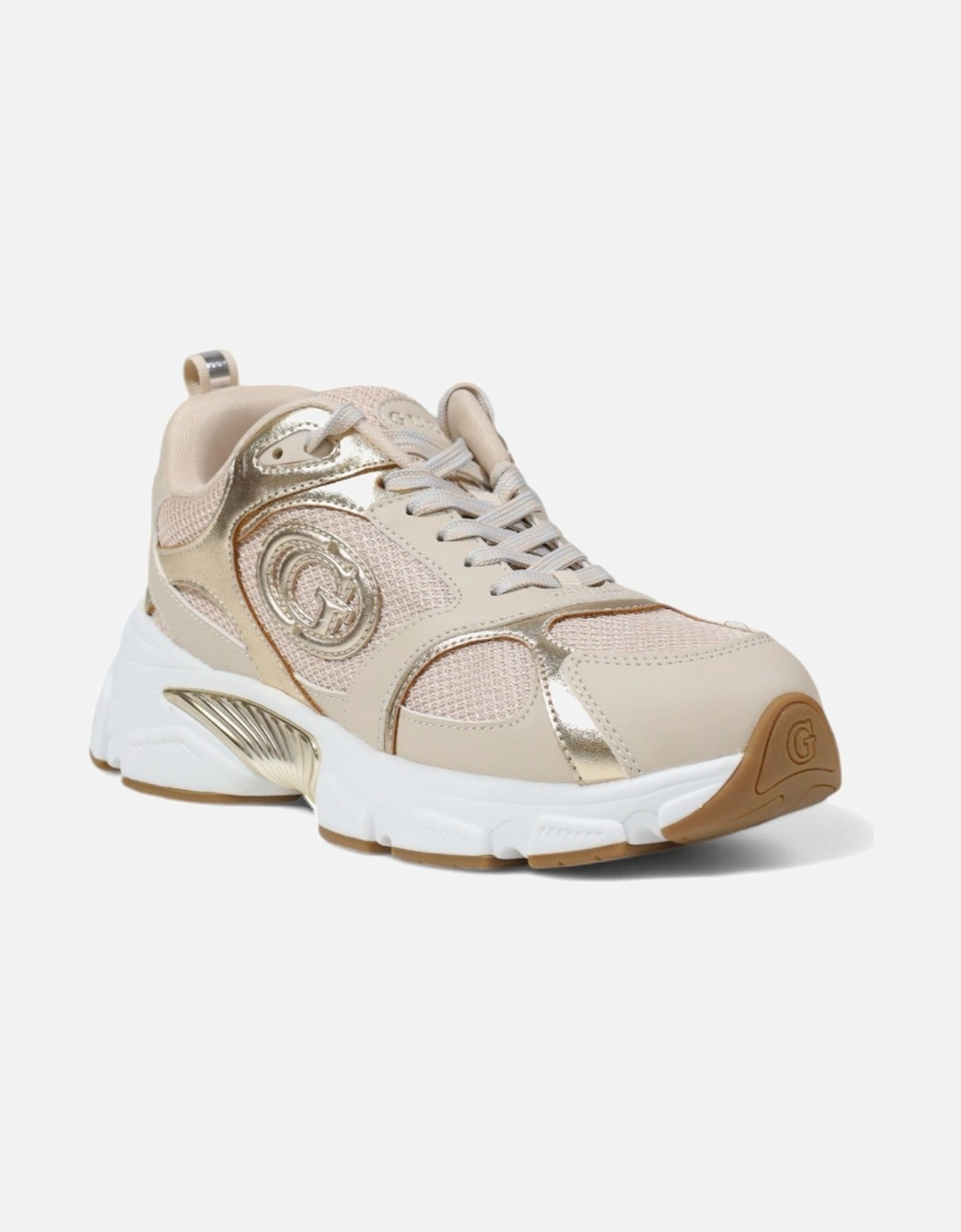 Lace-Up Sneakers with Polyester and Polyurethane