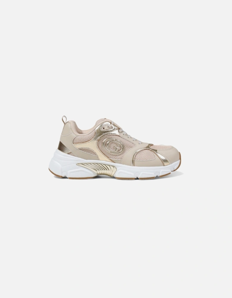 Lace-Up Sneakers with Polyester and Polyurethane