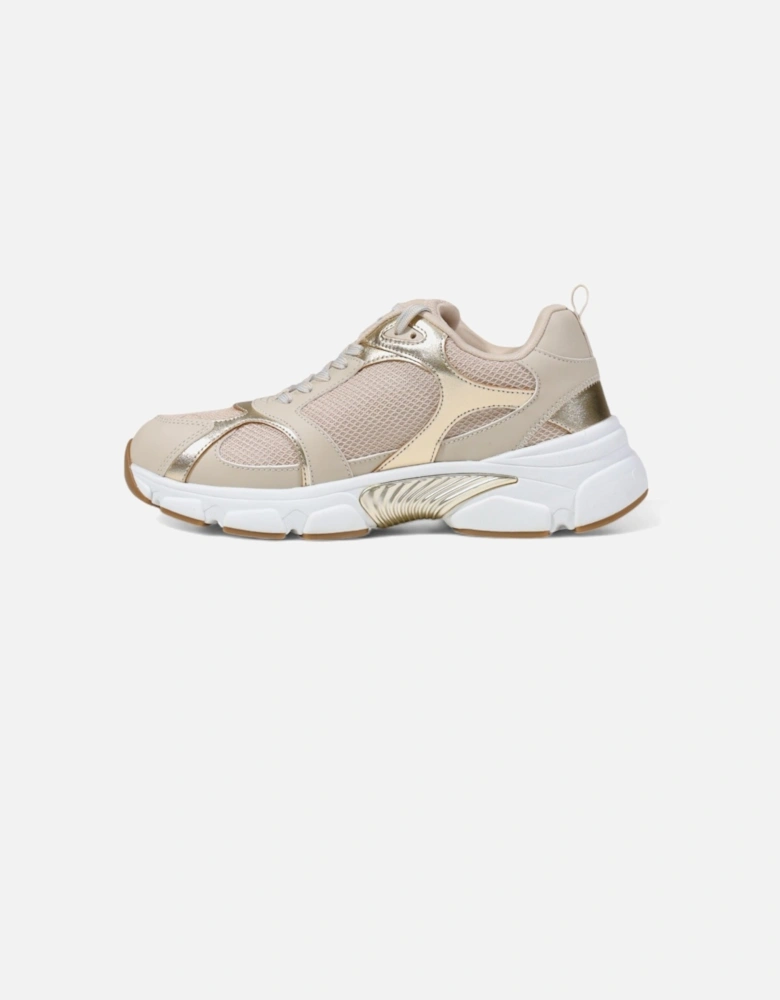 Lace-Up Sneakers with Polyester and Polyurethane