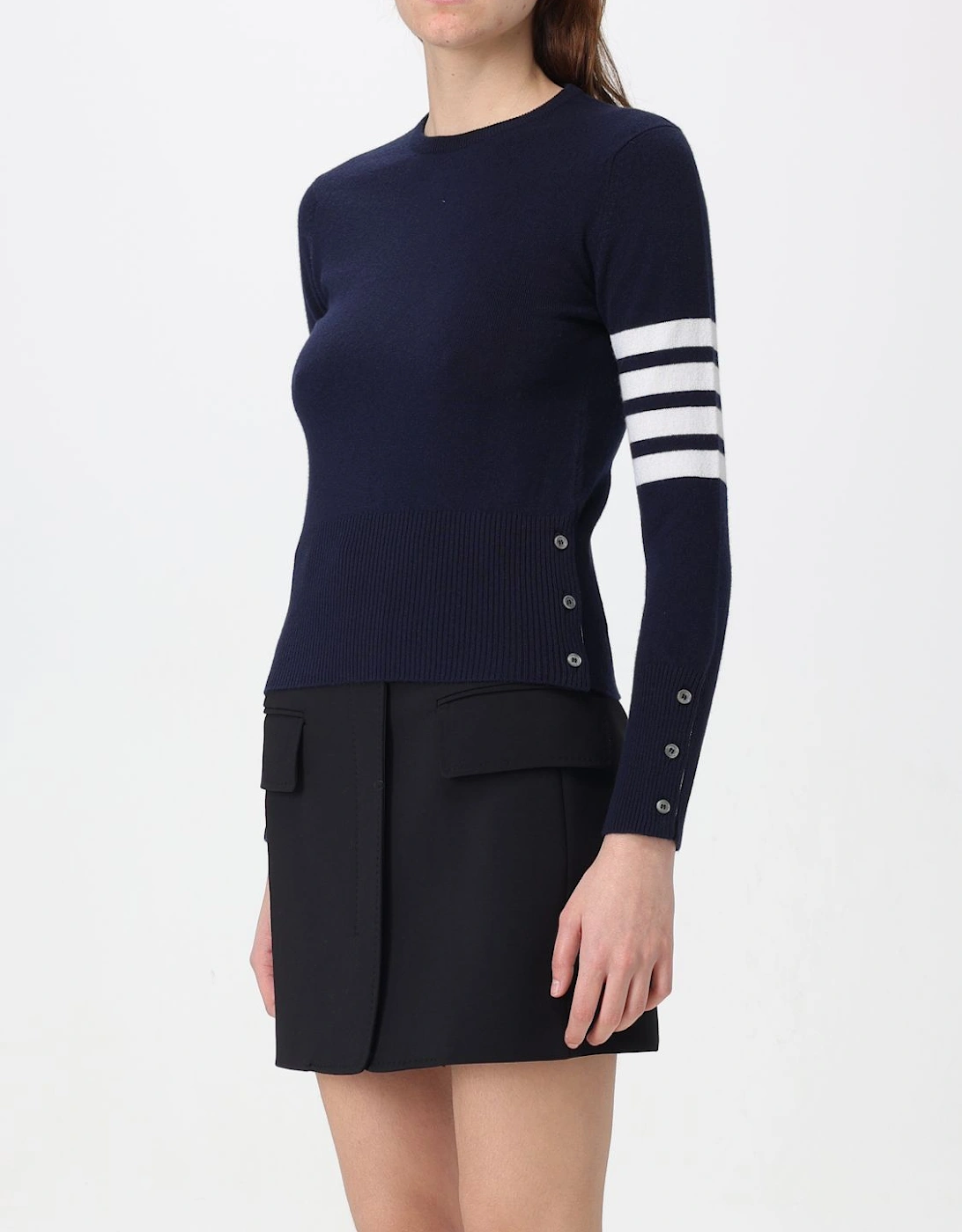 Crew Neck Sweater FourBar Stripe