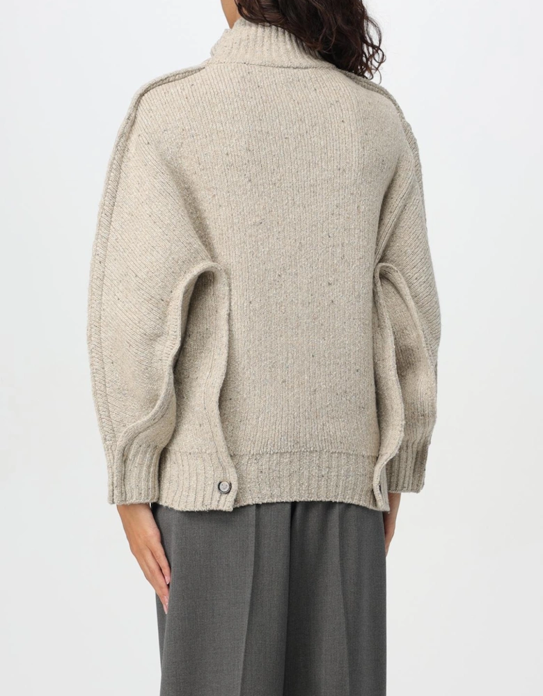Mock Neck Wool Cashmere Sweater