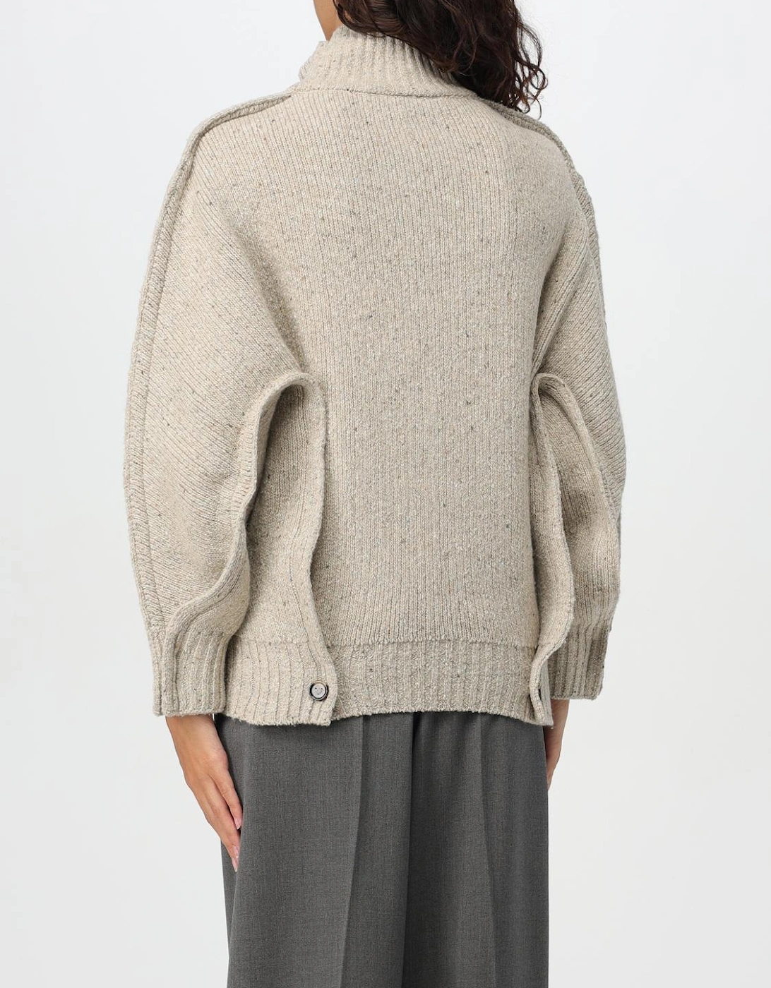 Mock Neck Wool Cashmere Sweater