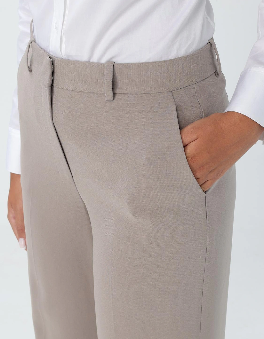 Wide Leg Crepe Pants