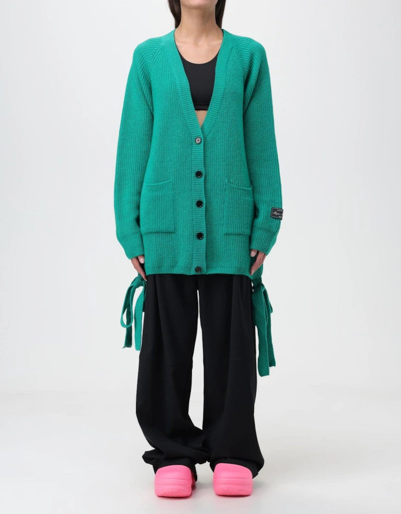 Ribbed Knit Cardigan with Side Ties