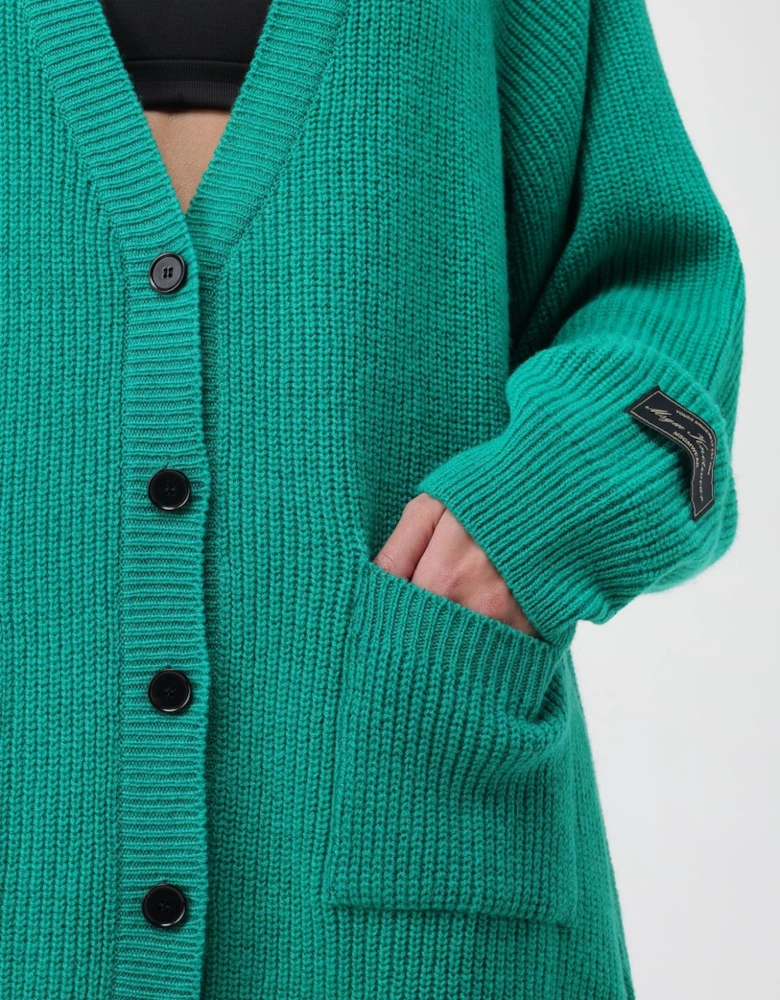 Ribbed Knit Cardigan with Side Ties