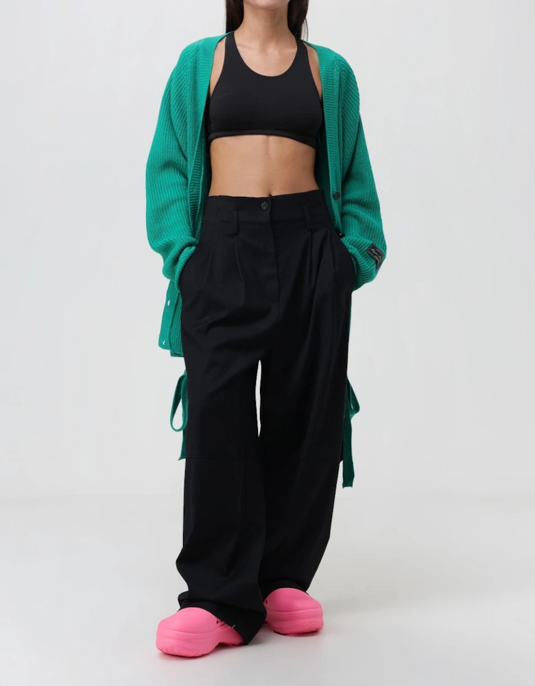 Ribbed Knit Cardigan with Side Ties