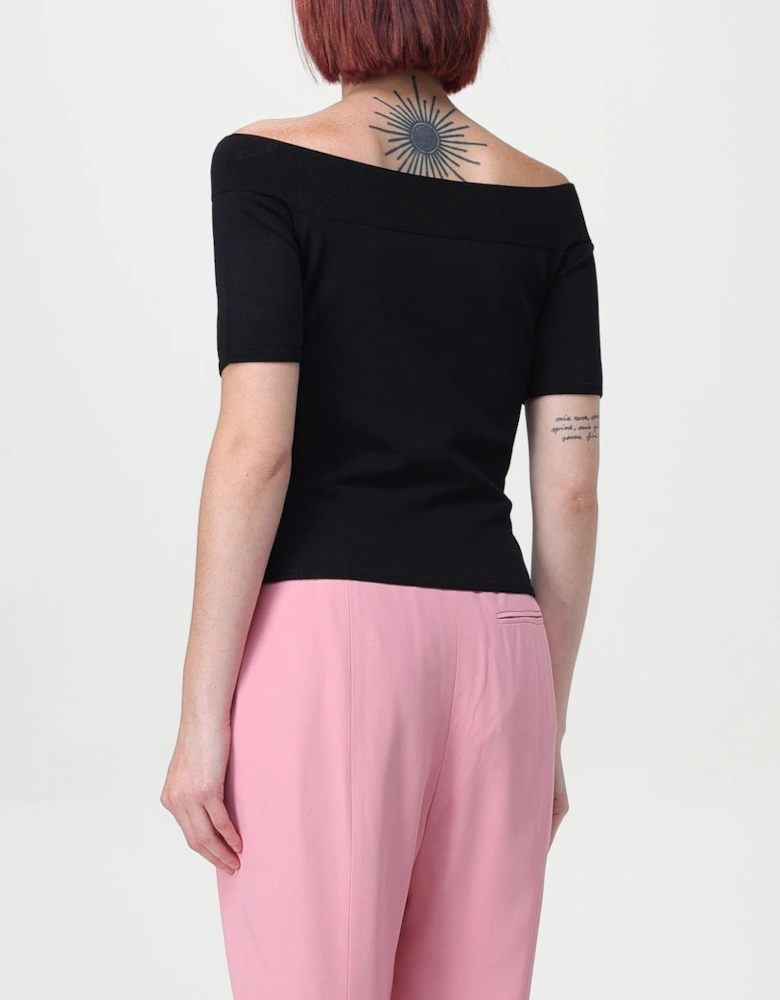 OffShoulder Ribbed Knit Top