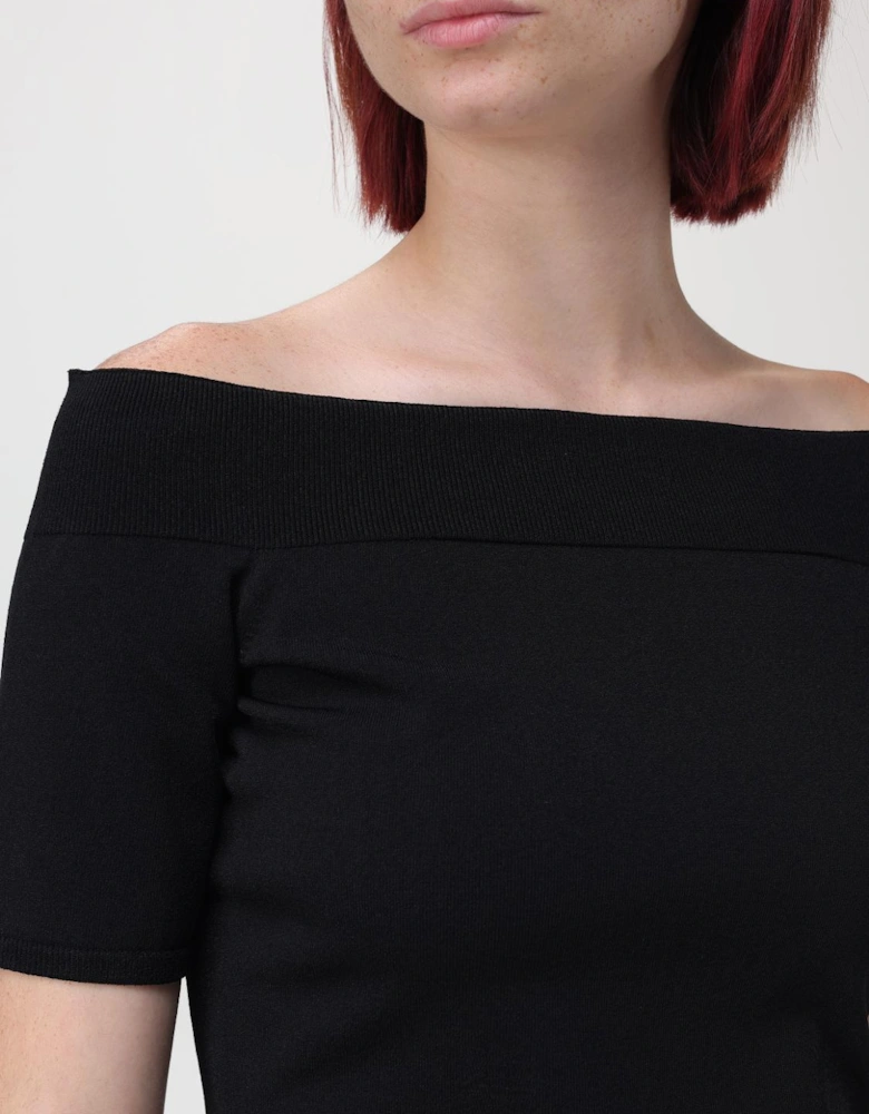 OffShoulder Ribbed Knit Top