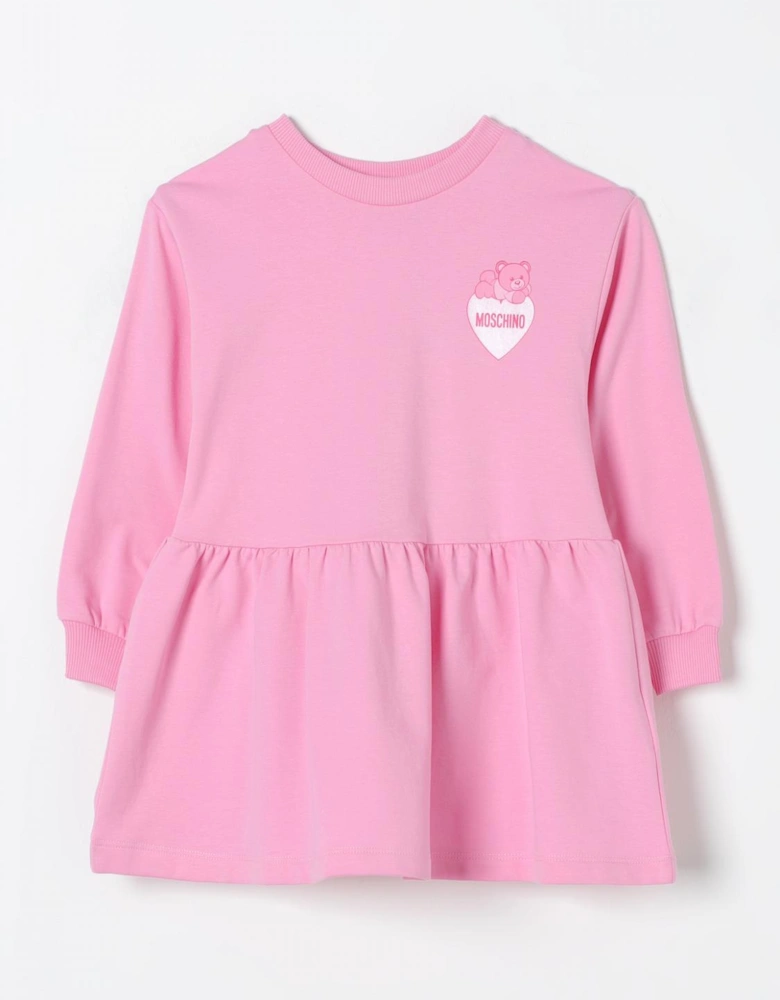 Girls Cotton Dress Ruffled Hem