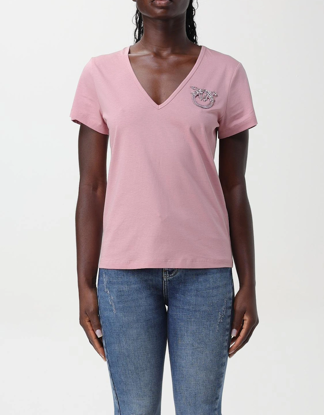 Embellished VNeck TShirt