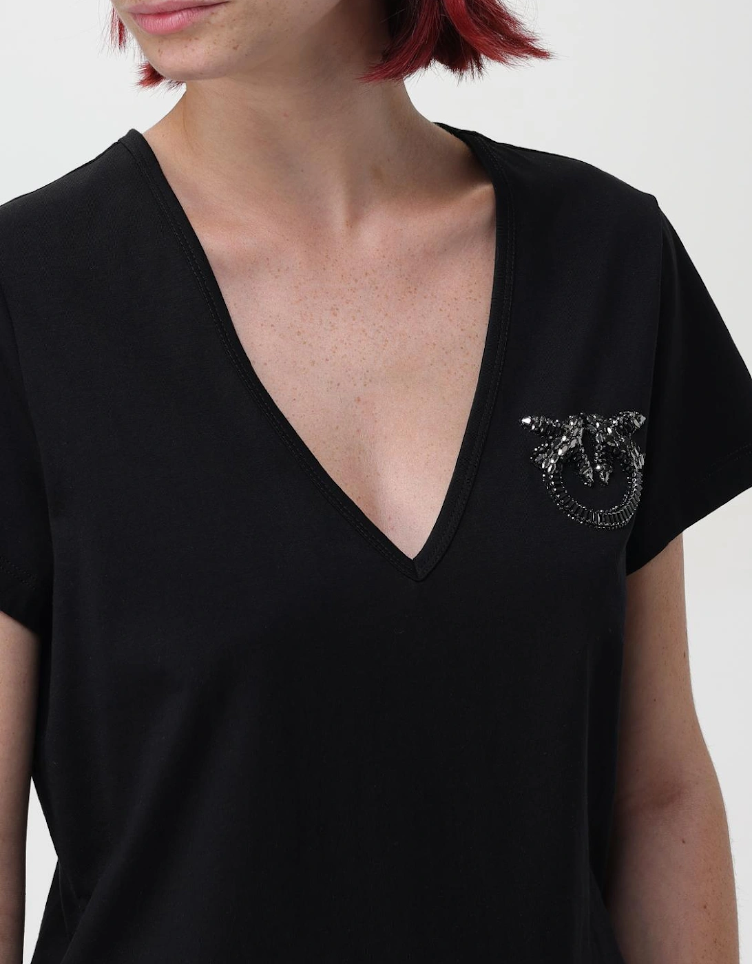 Embellished VNeck TShirt