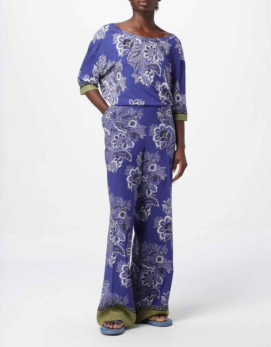 Floral WideLeg Trousers