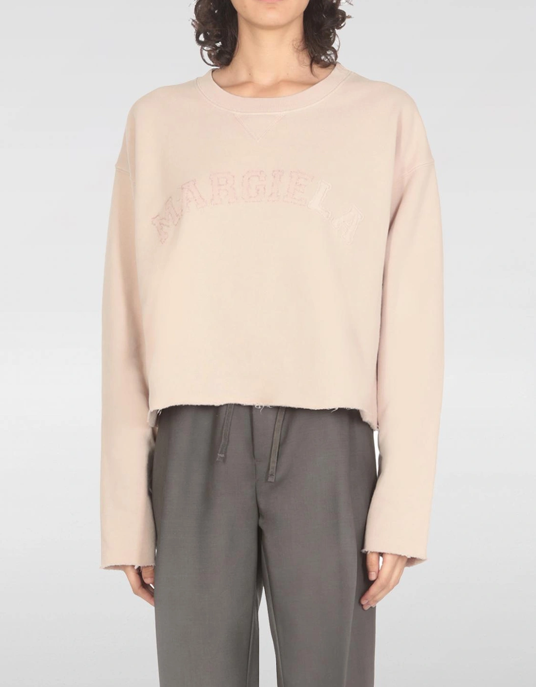 Cropped Sweatshirt Embroidered Logo