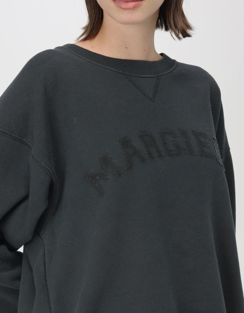 Cropped Sweatshirt Embroidered Logo