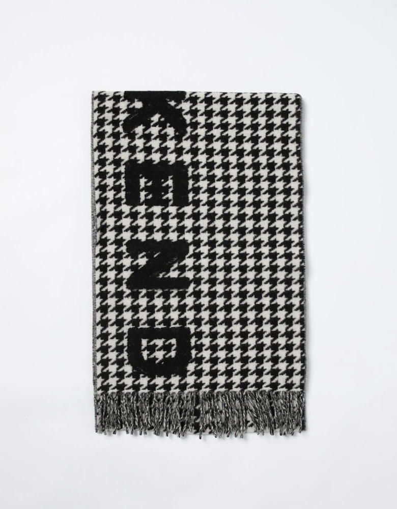 Houndstooth Scarf with Logo