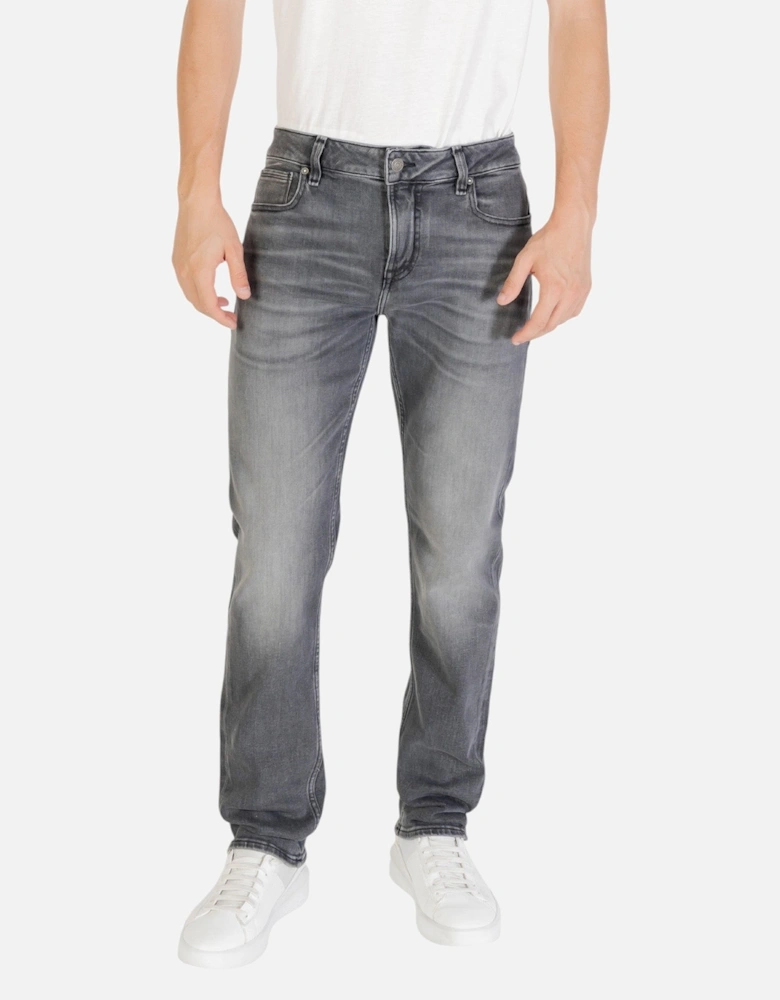 Slim Fit Denim Jeans with Zip and Button Fastening