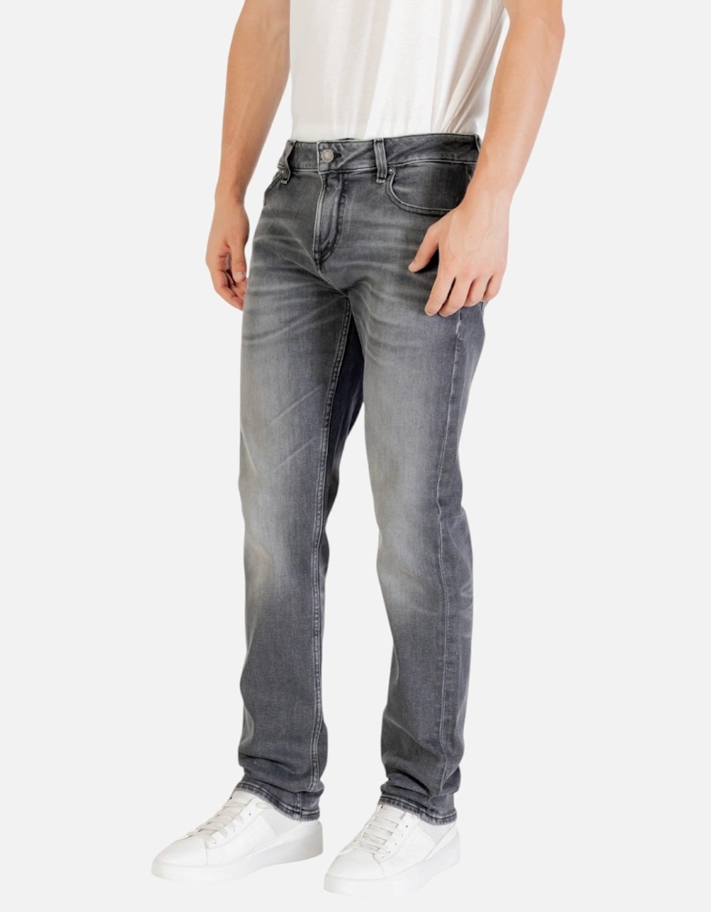 Slim Fit Denim Jeans with Zip and Button Fastening