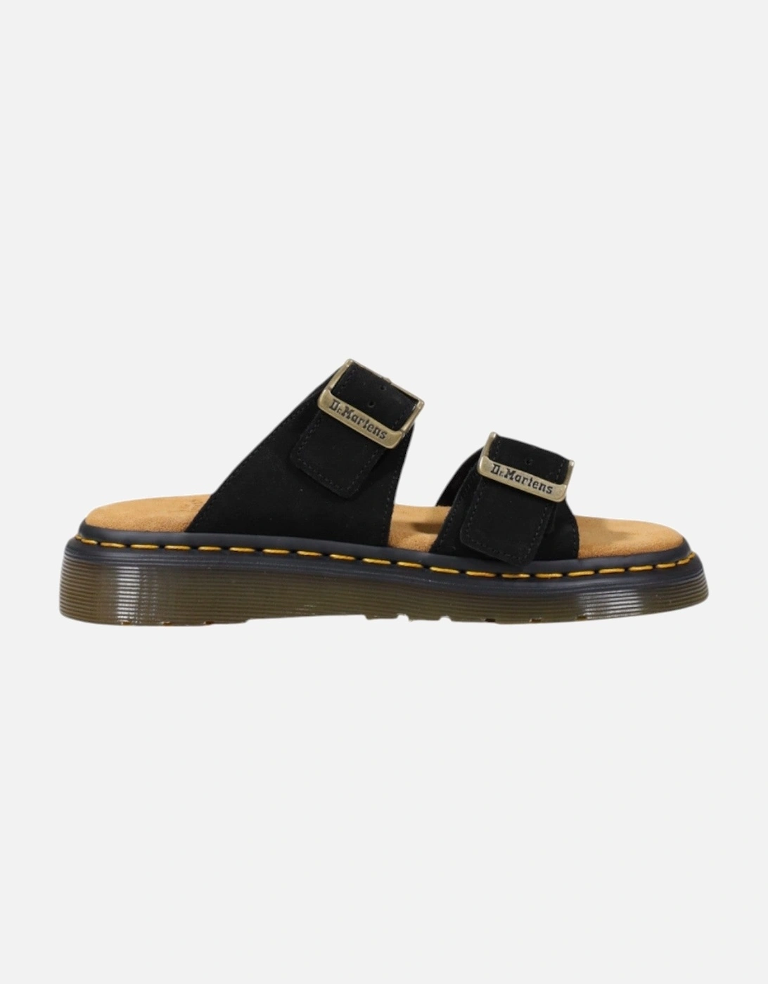 Leather Open Toe Buckle Slippers, 4 of 3