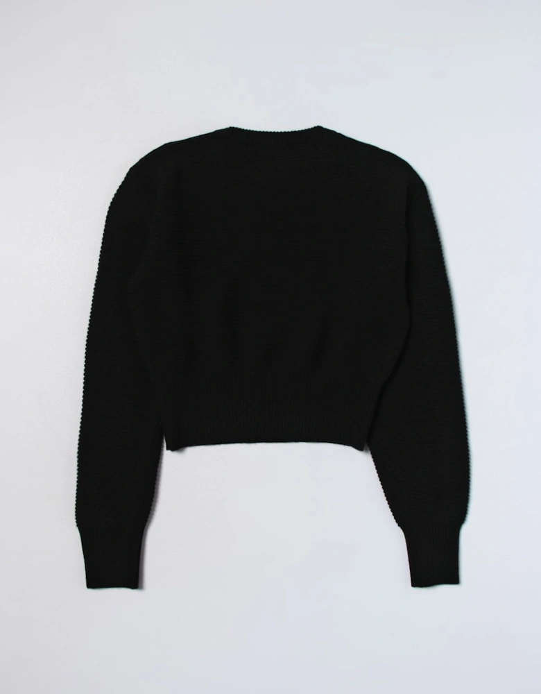 Cropped Ribbed Knit Pullover
