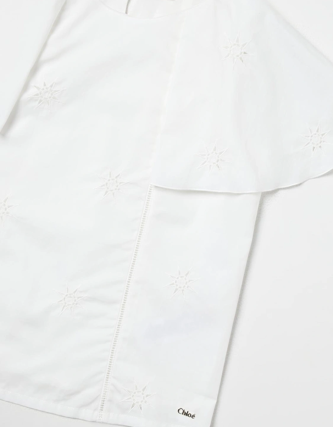 Embroidered Cotton Top Short Sleeves