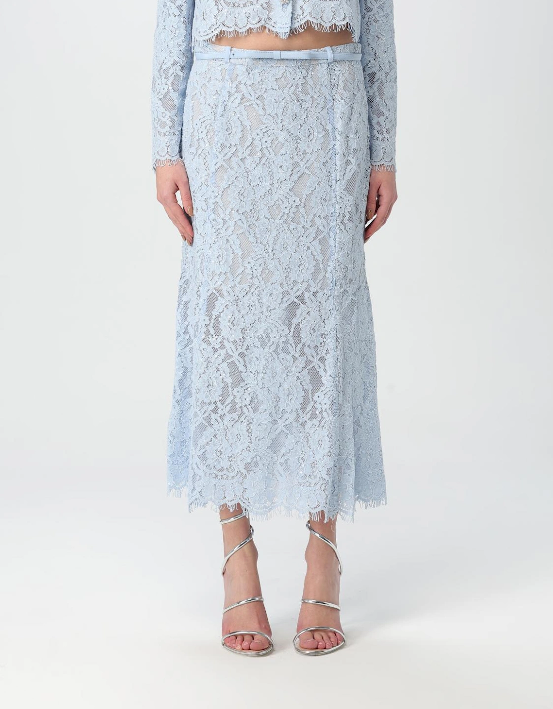Lace Trim Midi Skirt, 6 of 5