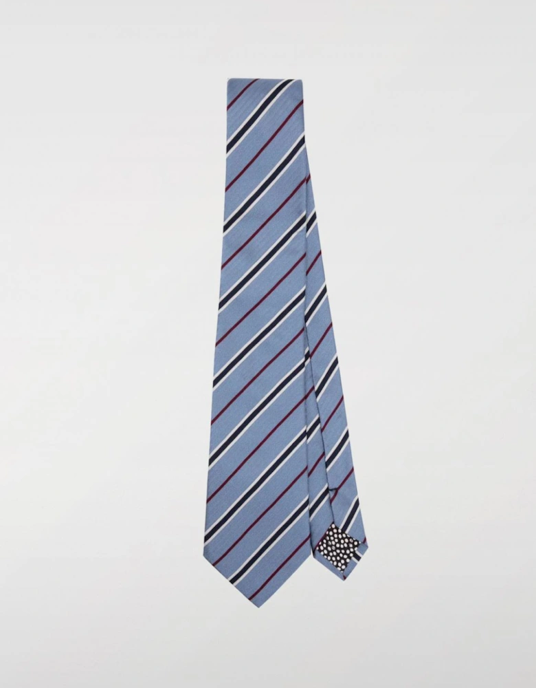 Diagonal Stripe Silk Necktie