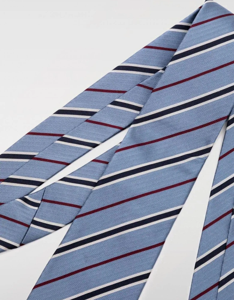 Diagonal Stripe Silk Necktie