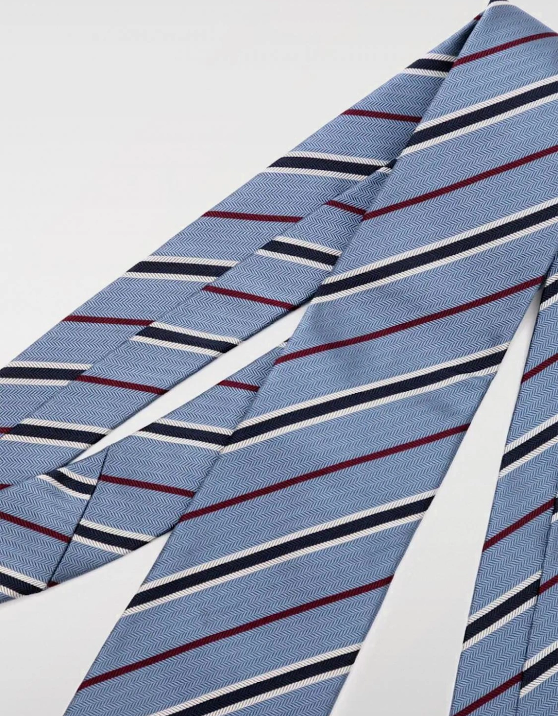 Diagonal Stripe Silk Necktie
