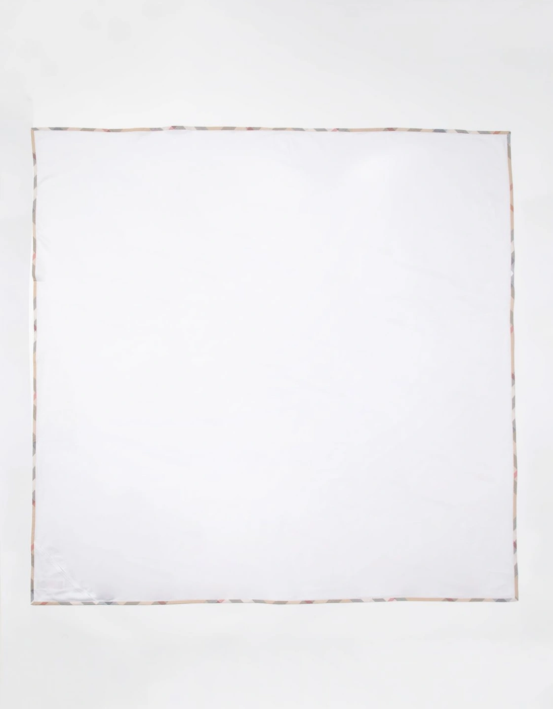 Cotton Throw Blanket Checked Border