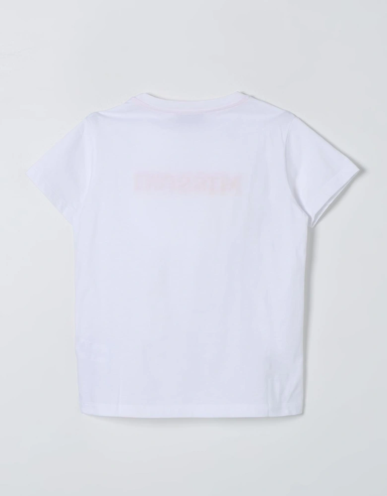 Kids TShirt Pink Logo Embroidered