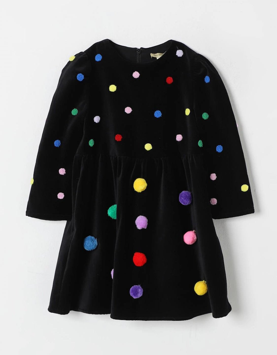 Velvet PomPom Dress