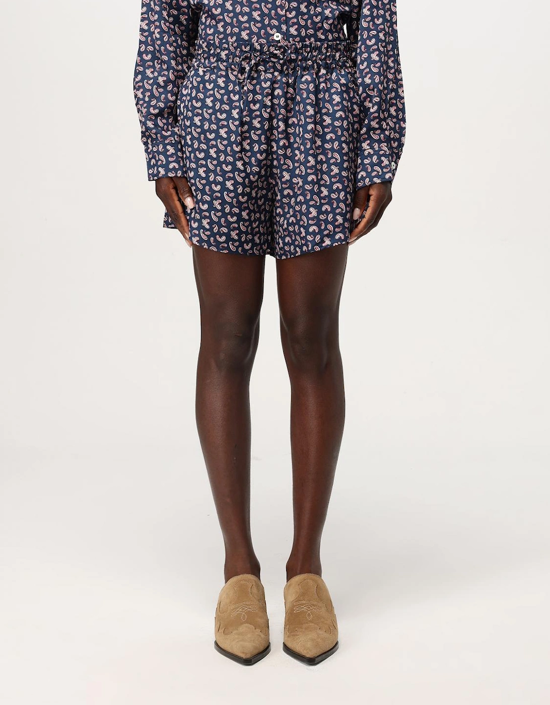 Printed Silk Shorts Relaxed Fit, 5 of 4