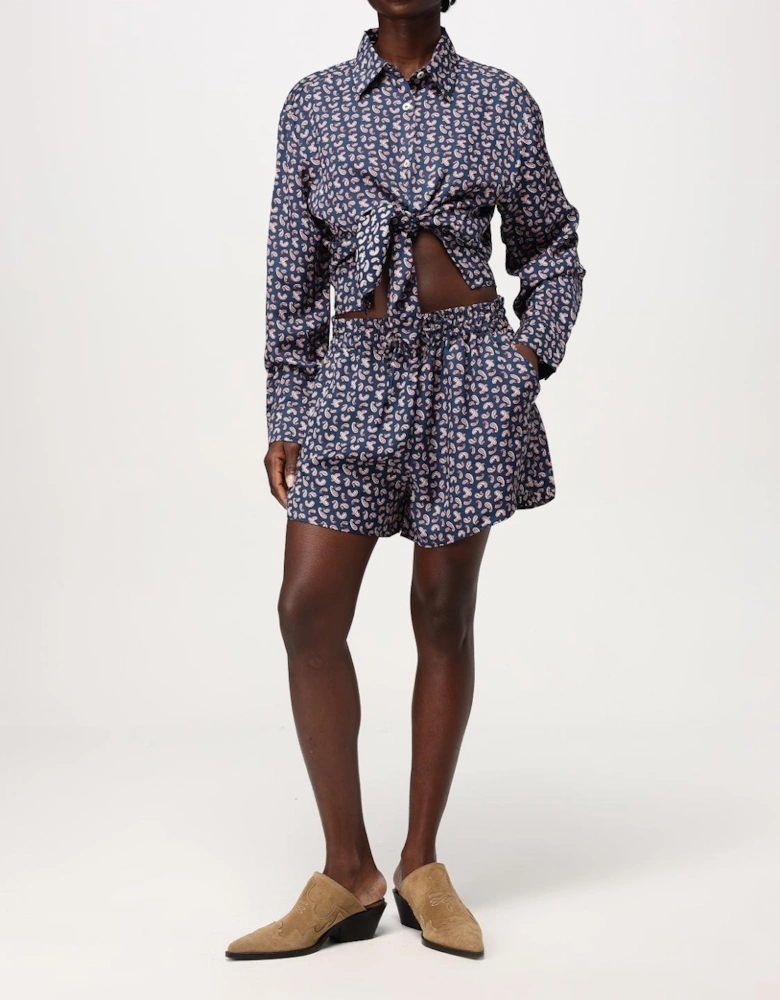 Paisleyprint Silk Pajama Set